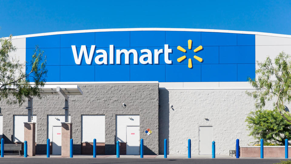 Tucson, AZ July 21, 2019: Walmart Store Building Sign.