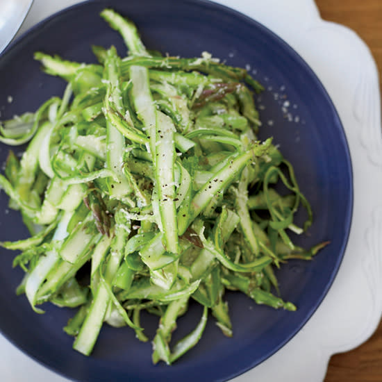 Shaved Raw Asparagus with Parmesan Dressing
