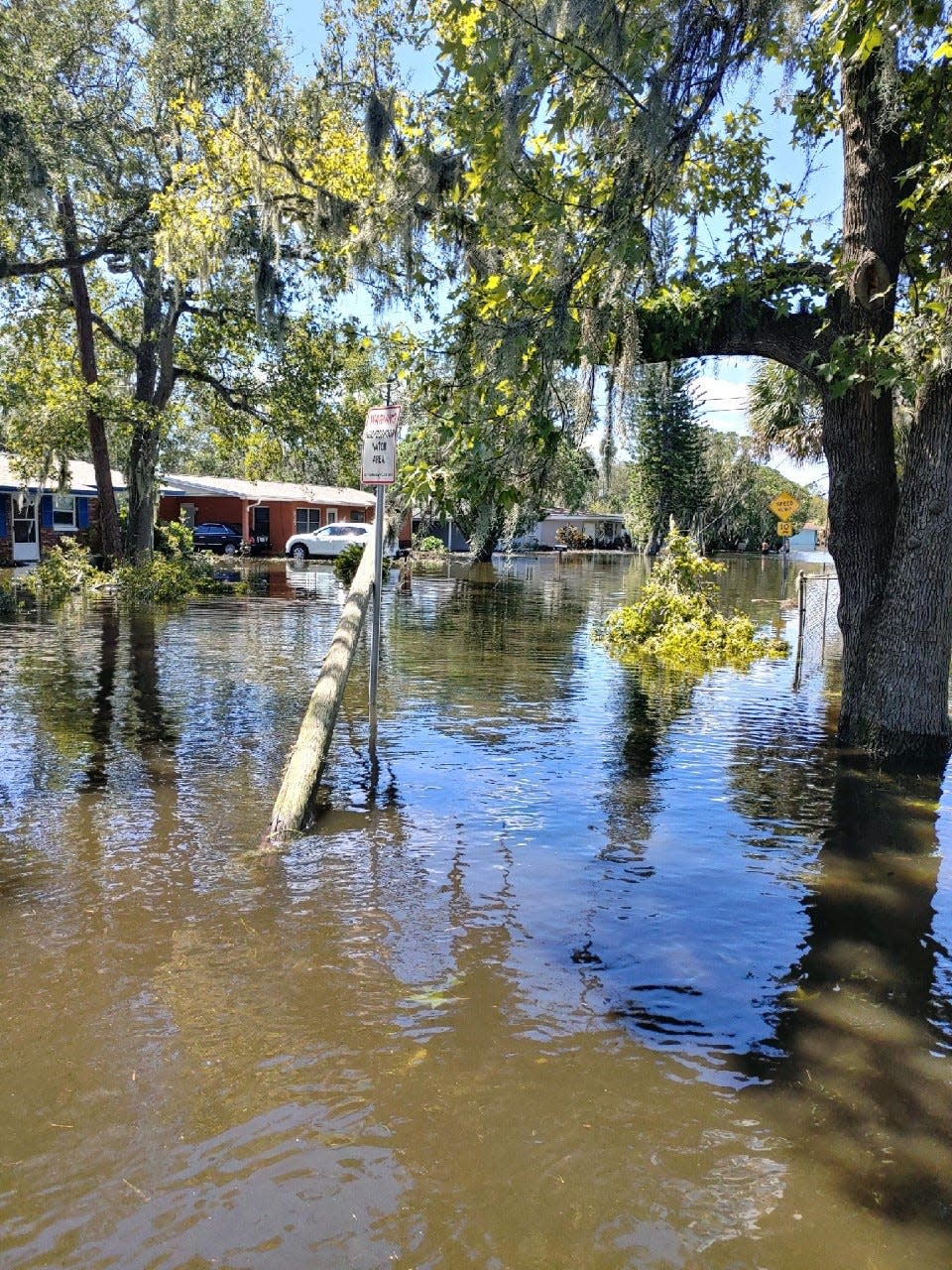 Daytona Beach's Midtown neighborhood was inundated with floodwater that rose as high as five feet in some areas of the community between Nova Road and Ridgewood Avenue. Pictured is Lockhart Street off of Kottle Circle as it looked Friday afternoon.