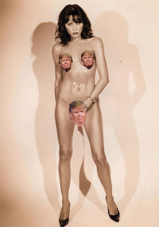 A young Melania Trump posing nude for <i>Max</i>. Photo: Supplied