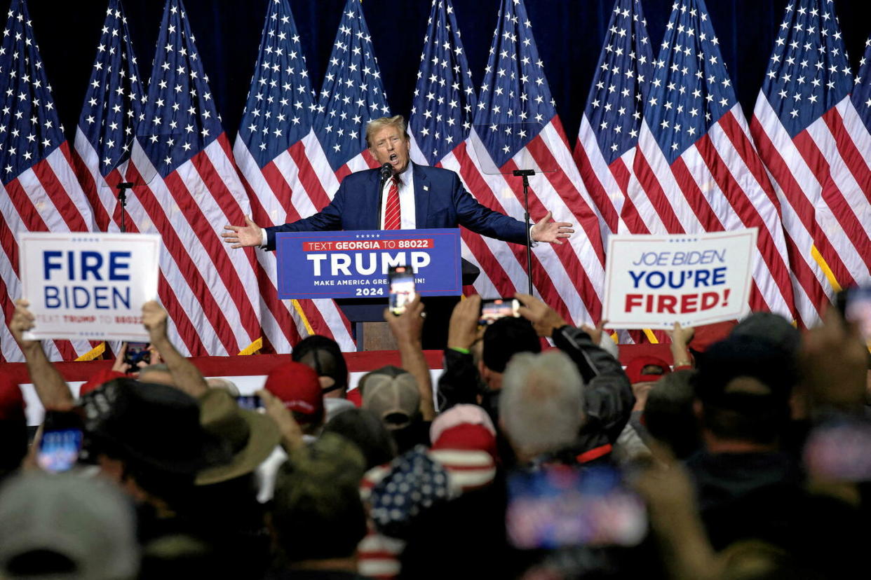 Donald Trump à Rome, en Géorgie, lors d'un rassemblement en soutien à sa candidature.  - Credit:Zuma / Zuma/ABACA