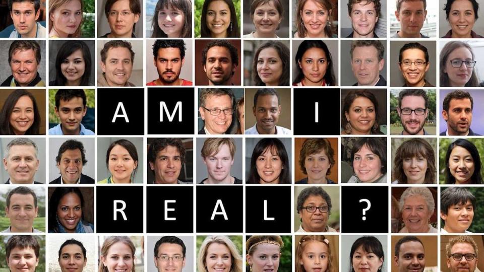 Only one face in this picture is real – the rest are AI images. Can you spot the one? (Royal Holloway, University of London)