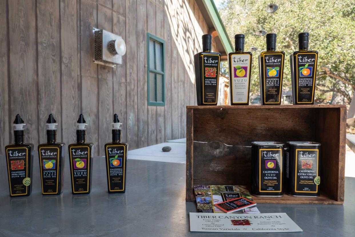 Olive oils from Tiber Canyon Ranch