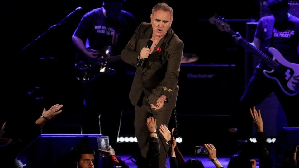 Morrissey performs at the Hollywood Bowl.