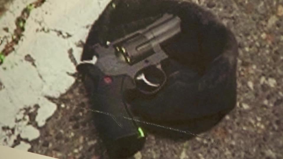 <div>Law enforcement agencies released a photo of a BB gun resembling a revolver that was recovered from the scene.</div>