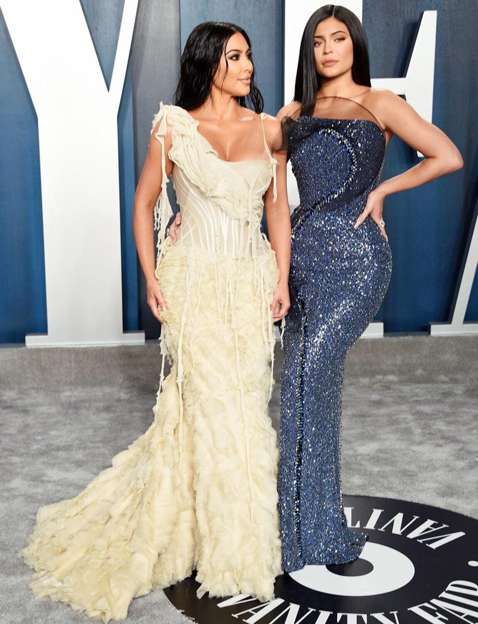 She wasn't the only Kardashian-Jenner sister in attendance. Kylie Jenner was also at the afterparty, wearing a stunning, oh-so-sparkly, navy blue strapless gown by <a href="https://www.instagram.com/p/B8YdwFvnpOA/" rel="nofollow noopener" target="_blank" data-ylk="slk:Ralph & Russo;elm:context_link;itc:0;sec:content-canvas" class="link ">Ralph & Russo</a>.