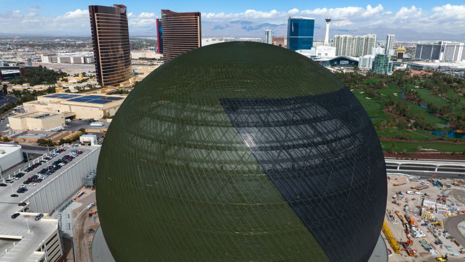 The MSG Sphere at The Venetian is pictured on March 20, 2023, in Las Vegas. - Bizuayehu Tesfaye/Las Vegas Review-Journal/AP