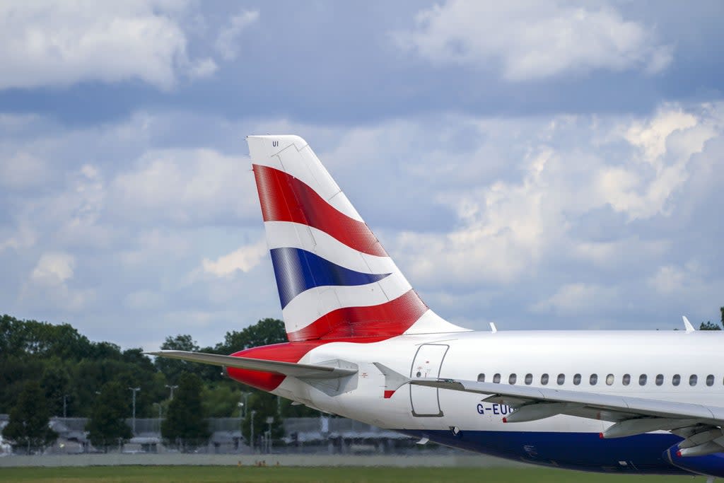 A British Airways plane at Heathrow  (PA Wire)