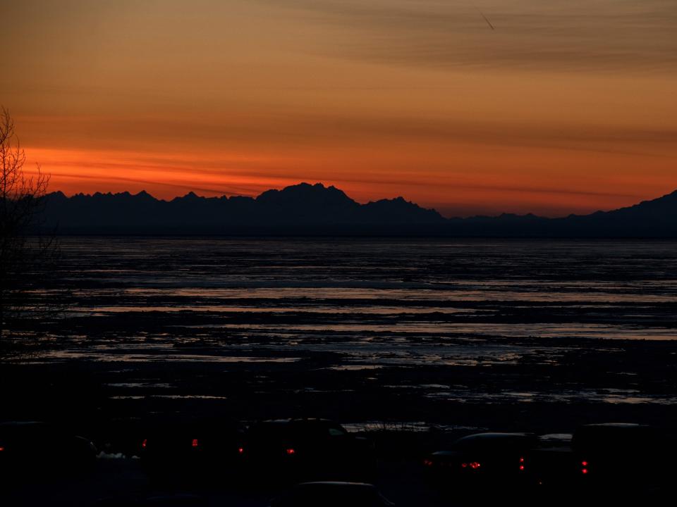 A sunset in Alaska
