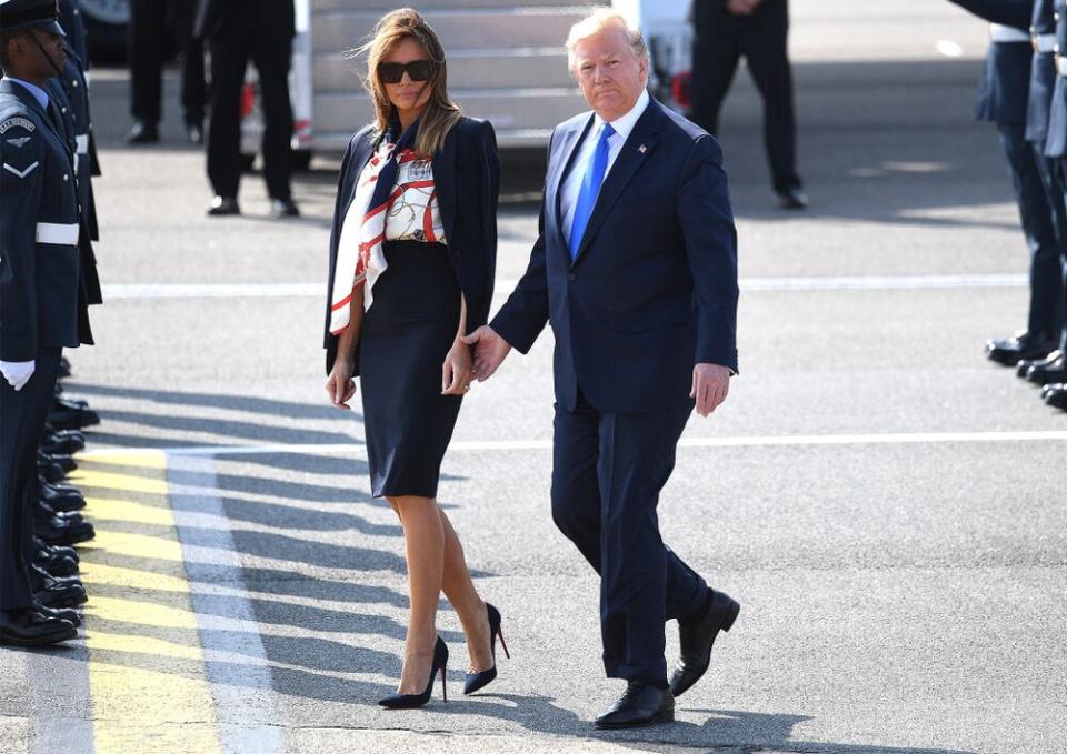 President Donald Trump and First Lady Melania Trump arriving in England in June 2019. | Leon Neal/Getty