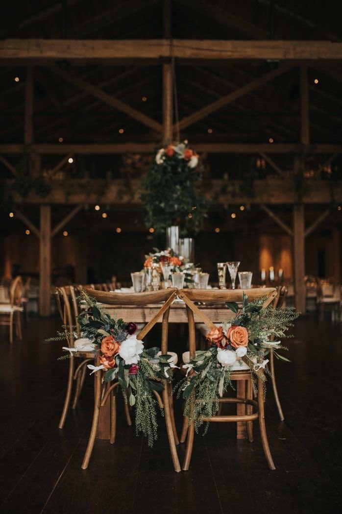 Floral-Flanked Chairs