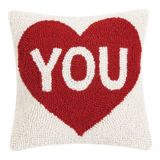 4) Peking Handicraft Heart You Hook Pillow