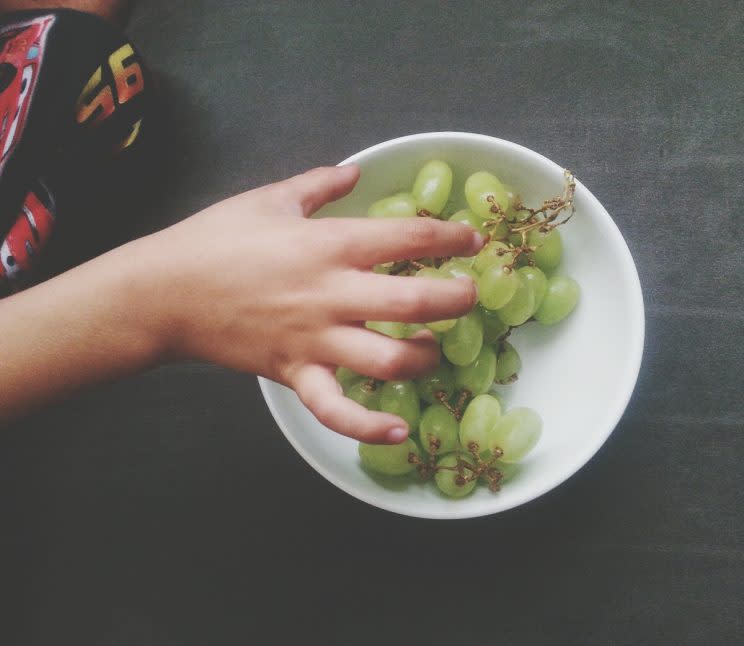 Parents are being warned about the choking dangers of whole grapes [Photo: Getty]