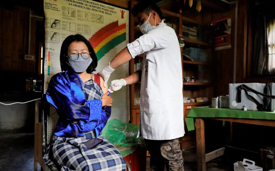 Bhutan's vaccination drive has been hailed as a model success story for other nations - UNICEF Bhutan/DWangchuk HANDOUT