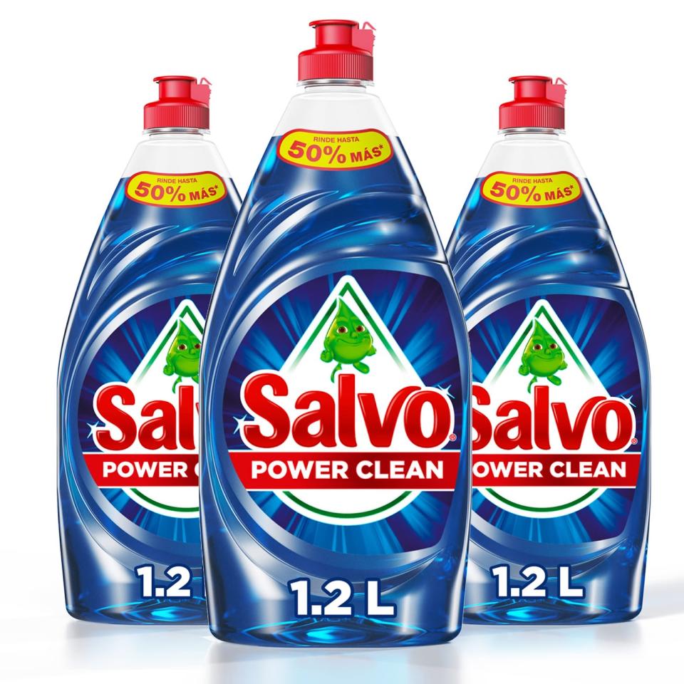 SALVO lavatrastes líquido removedor grasa difícil (3 unidades)