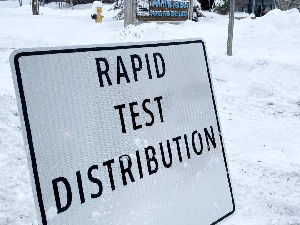 People in Whitehorse who have COVID-19 symptoms, but who don't meet the Yukon government's threshold for a laboratory PCR test, can now pick up an at-home testing kit instead.  (Wayne Vallevand/CBC - image credit)