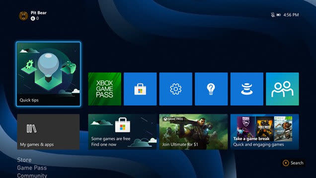 Xbox UI