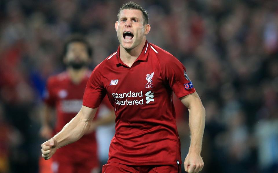 James Milner celebrates scoring a penalty for Liverpool against Paris St-Germain - Getty Images Europe
