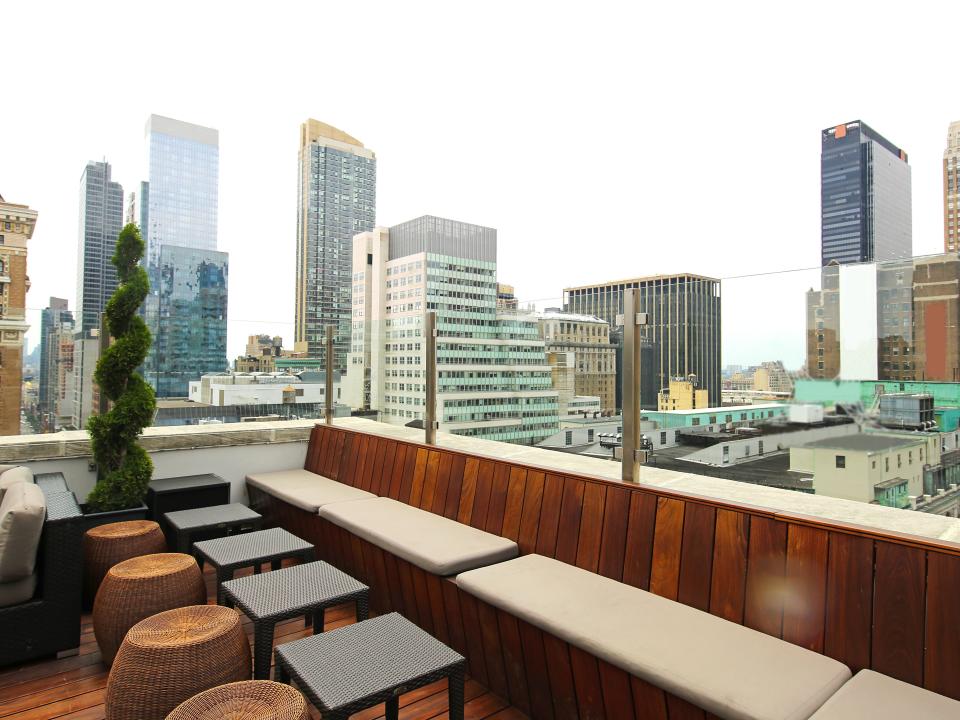 Rooftop lounge in NYC.