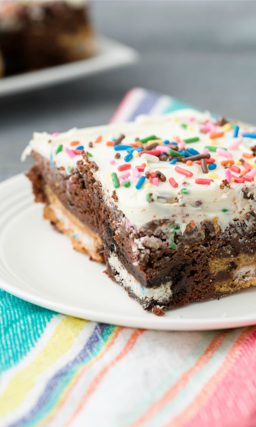 Birthday Cake Oreo Brownies