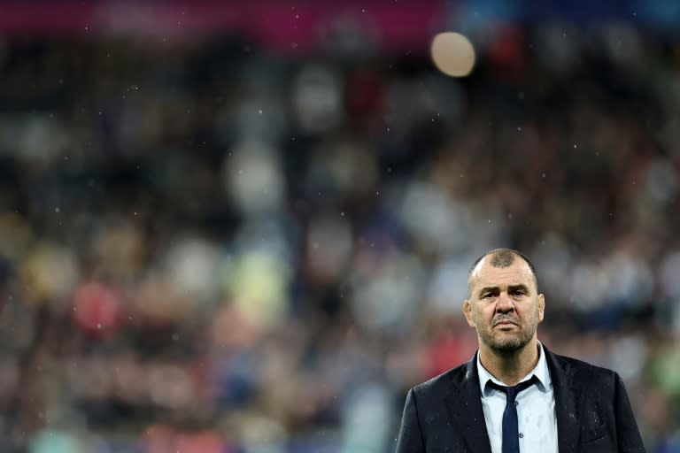 Michael Cheika lors de la dernière Coupe du monde, à l'automne 2023 en France. L'Australien a été nommé entraîneur de Leicester (FRANCK FIFE)