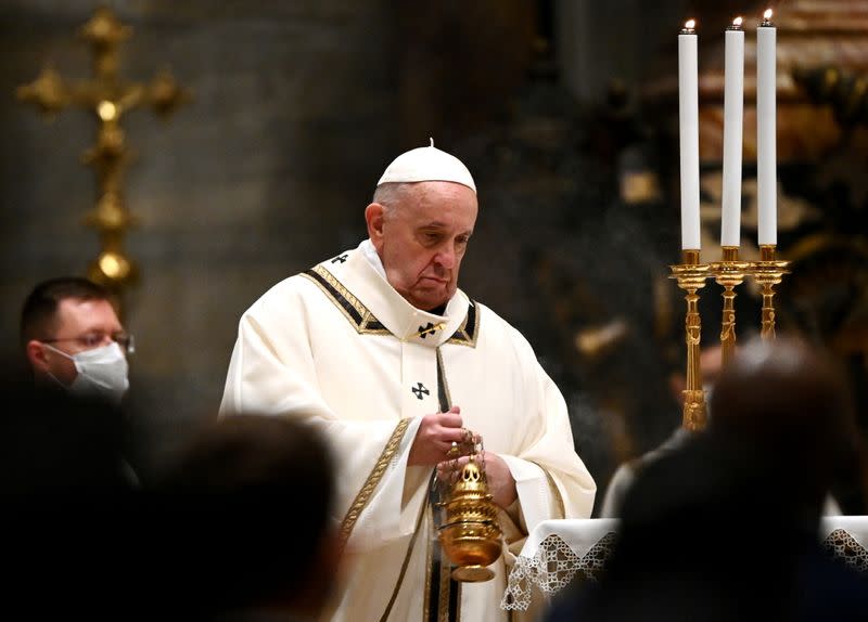 Pope Francis celebrates Christmas Eve at the Vatican