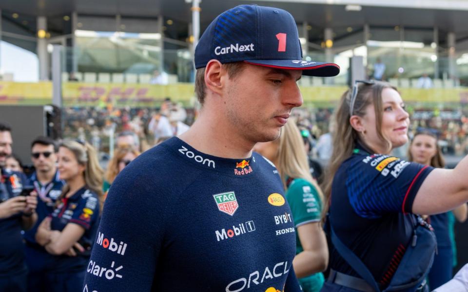 Max Verstappen looks upset ahead of Abu Dhabi Grand Prix