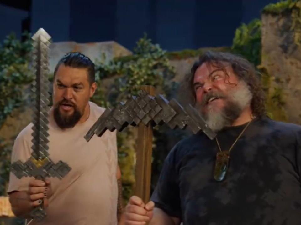 Es la primera vez que Jack Black y Jason Momoa aparecen juntos en un video de Minecraft