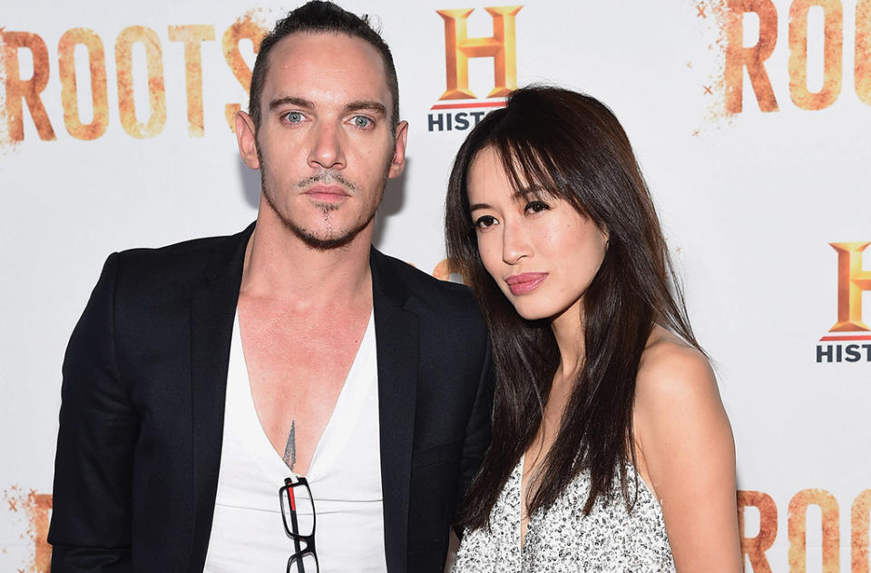 Jonathan Rhys Meyers and Mara Lane at the <em>Roots</em> screening at NYC’s Lincoln Center, in 2016. (Photo: Gary Gershoff/WireImage)