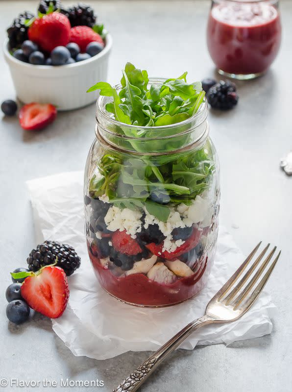 Mixed Berry Balsamic Mason Jar Salad