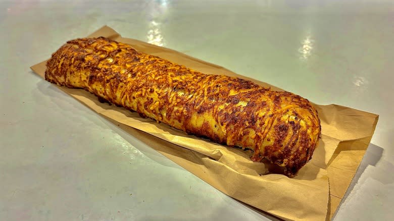 Long cheesy bread stick