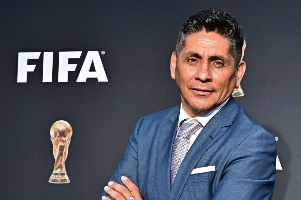 Last May, Jorge Campos attended a FIFA event in Los Angeles, California.  (Frederick J. Brown/AFP via Getty Images)