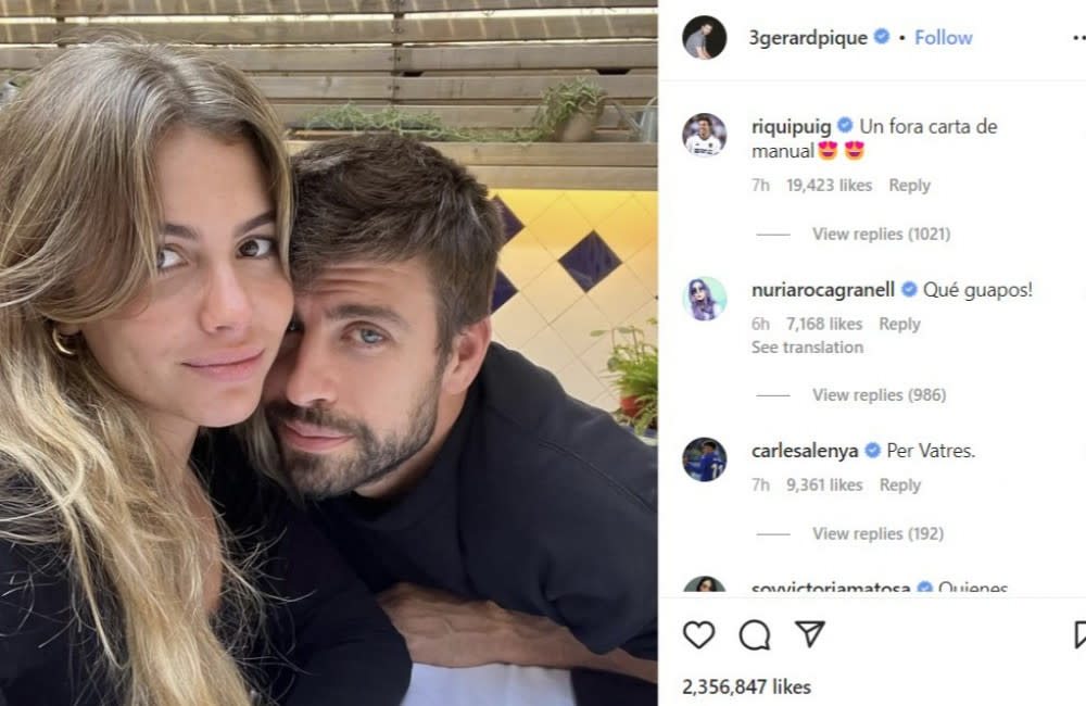 Gerard Piqué mit seiner neuen Freundin credit:Bang Showbiz