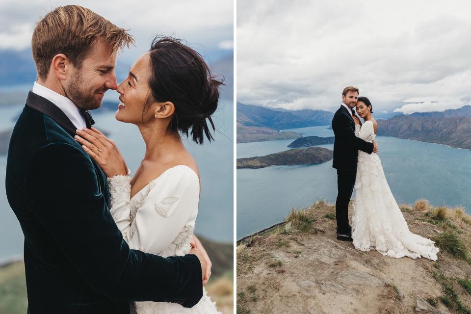 The social media star married photographer Luke Shadbolt at Rippon Hall in Lake Wanaka—a biodynamic vineyard that believes that the energy and love from each wedding goes into the earth and helps the grapes grow.