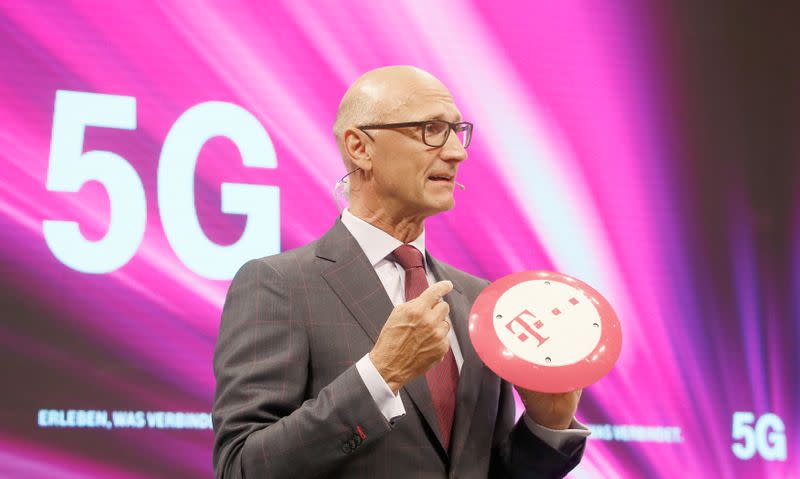 FILE PHOTO: Hoettges, CEO of Germany's Deutsche Telekom AG, attends the company's annual shareholder meeting in Cologne