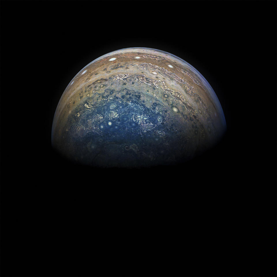 NASA’s Juno spacecraft has taken stunning photos of the gas giant