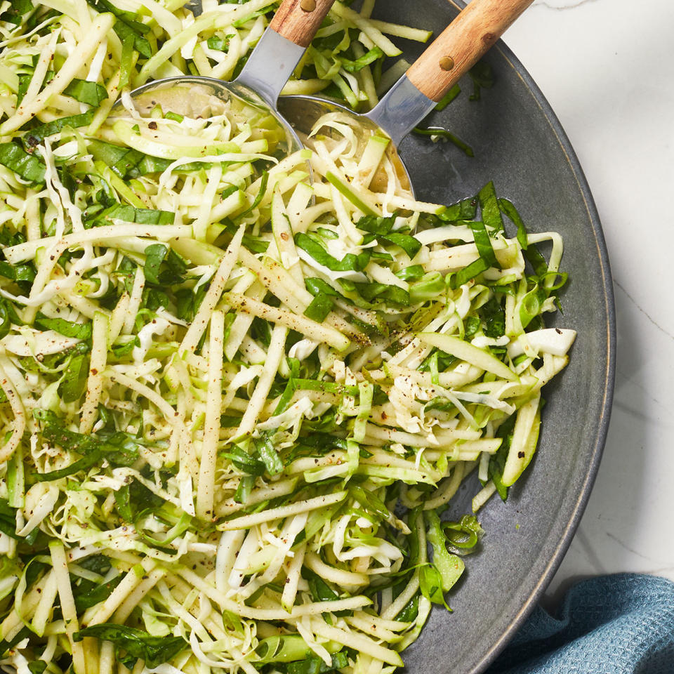 <p>Michael Twitty, a food writer and culinary historian, celebrates Hanukkah's miracle of oil by making fried chicken and latkes. He serves up this sweet and tangy slaw alongside.</p>