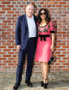 <p>Salma Hayek donned Gucci’s mega platforms and a pink embroidered dress. <i>[Photo: Instagram/gucci]</i> </p>