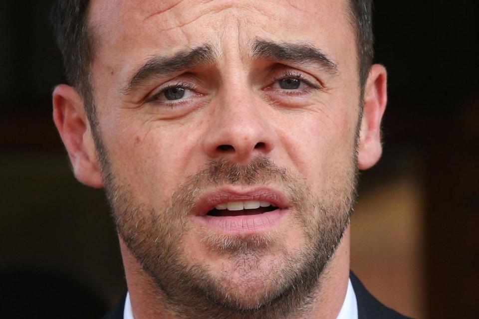 Sorry: Anthony McPartlin outside The Court House in Wimbledon (PA)