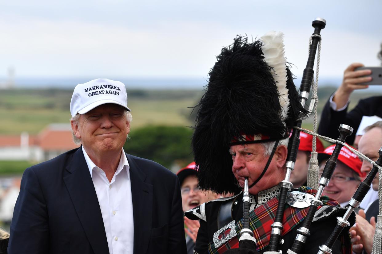 <p>White House denies Trump was planning Scotland trip after Sturgeon tells him he’s not allowed because of Covid.</p> (Jeff J Mitchell/Getty Images)