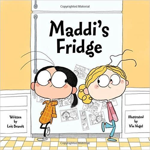 "Hungry after playing in the park, Sofia opens the fridge in Maddi&rsquo;s apartment and finds only a carton of milk inside. Maddi explains that her mom doesn&rsquo;t have enough money for much else. Sofia is surprised but promises to keep her friend&rsquo;s secret ...&nbsp;The bright, friendly illustrations soften the topic while still conveying the characters&rsquo; difficult feelings, such as worry and embarrassment. Gentle, age-appropriate humor releases the tension, keeping readers engaged as Sofia discovers how to best help her friend. A note at the end offers suggestions for helping others in need. A thoughtful and well-executed look at the challenge of childhood hunger." -- <a href="https://www.kirkusreviews.com/book-reviews/lois-brandt/maddis-fridge/" target="_blank">Kirkus Reviews</a>