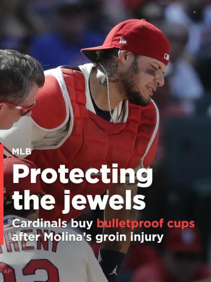 After Yadier Molina's terrible groin injury, the Cardinals bought bulletproof athletic cups for their catchers