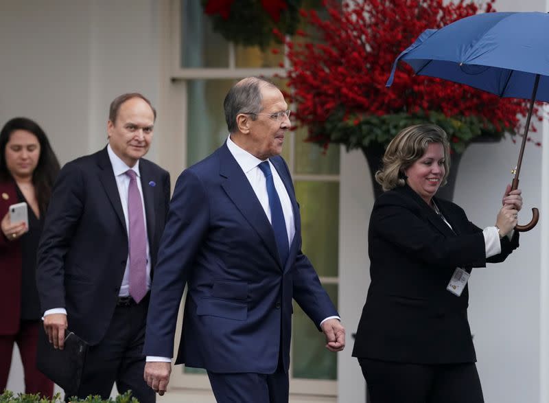 Lavrov leaves the White House after meeting with Trump in Washington