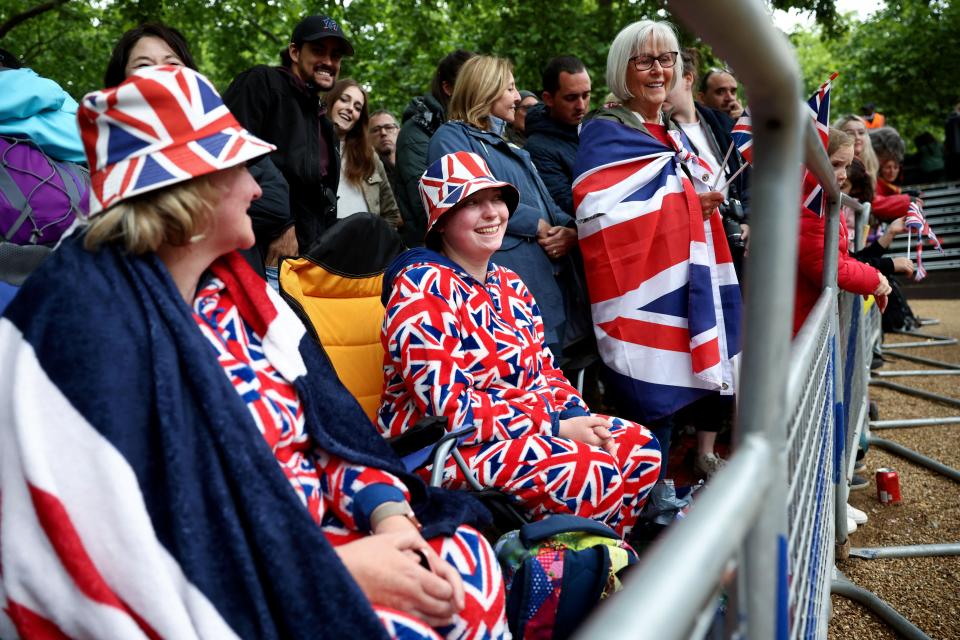 There are plenty of Union Jacks on display (REUTERS)