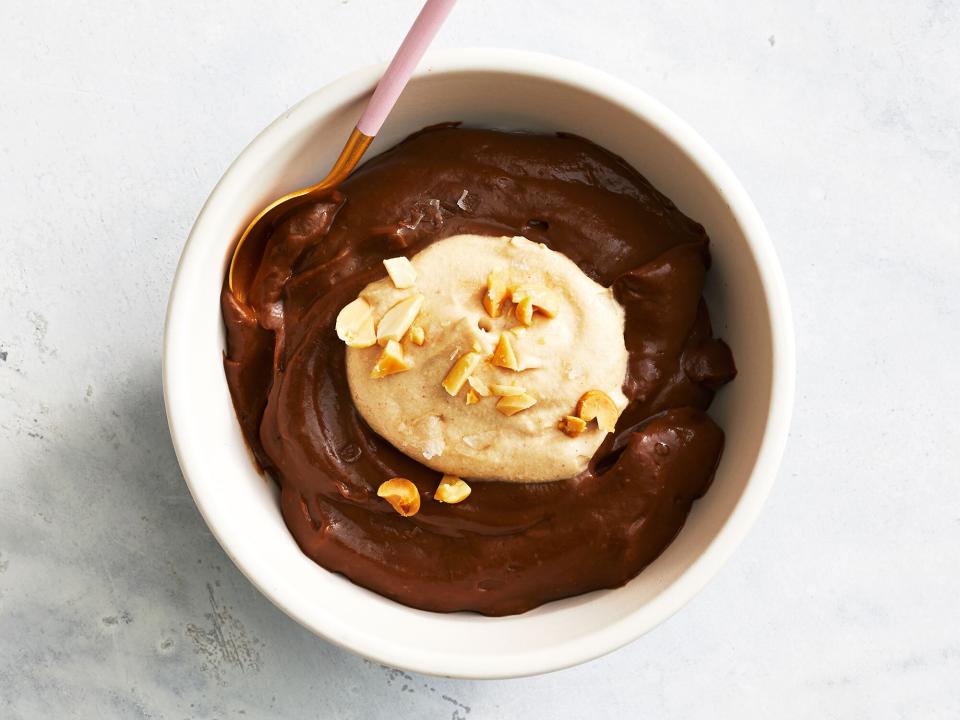 Chocolate-Avocado Pudding With Coconut Peanut Butter Whip