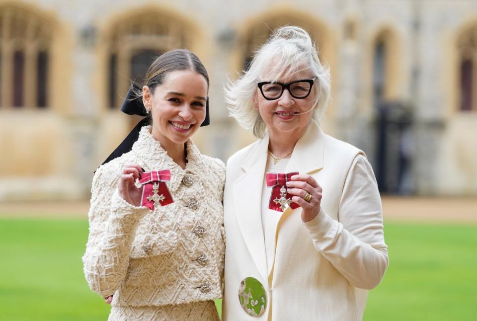 Emilia Clarke and her mother Jennifer Clarke, Co-Founders and Trustees of SameYou (Andrew Matthews/PA Wire)