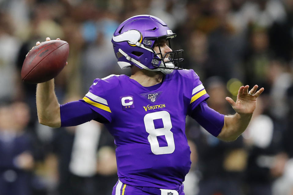 Minnesota Vikings quarterback Kirk Cousins says it would be "refreshing" to play games without fans in attendance amid the coronavirus pandemic. (Photo by Kevin C. Cox/Getty Images)