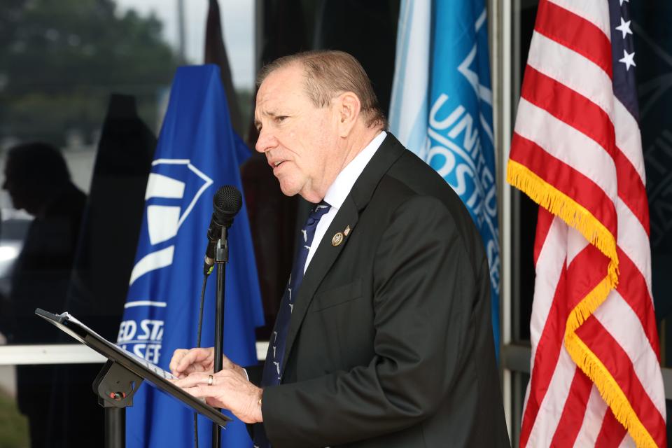 U.S. Rep. Neal Dunn speaks at a dedication ceremony to name a post office on South Adams Street after D. Edwina Stephens on Saturday, June 10, 2023.