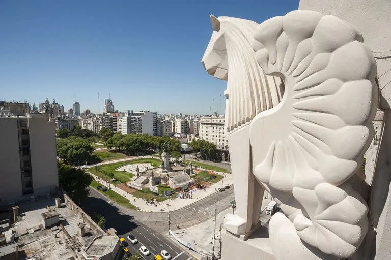 Vista desde la Confitería del Molino a la Plaza del Congreso