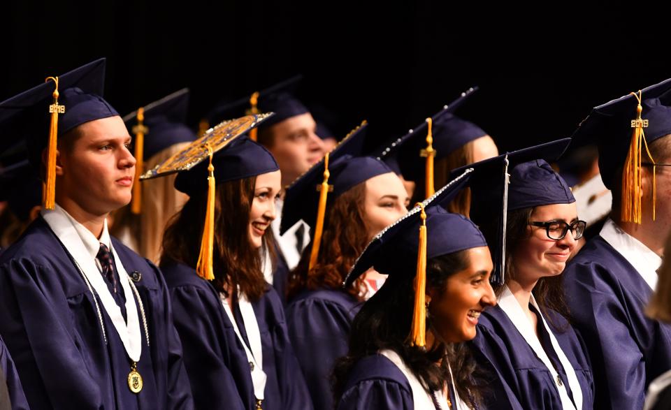 West Shore Junior/Senior High School has a 100% graduation rate. Pictured is their 2019 ceremony held at the Maxwell C. King Center for the Performing Arts on Eastern Florida State College's Melbourne campus.